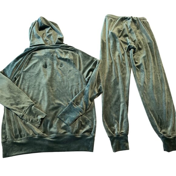 Aerie OFFLINE After Party green Velour Set Oversized Full Zip Hoodie Jogger Pant - Picture 10 of 10